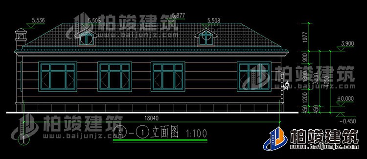 背立面图