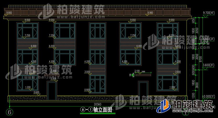 背立面图